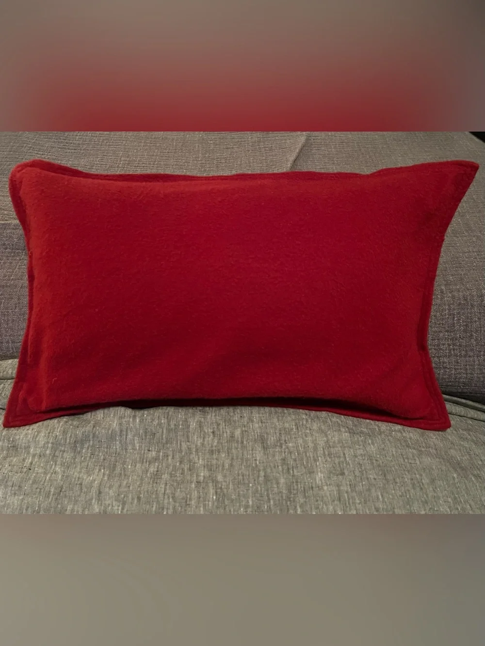 Restoration Hardware RH Cashmere Lumbar Pillow (Red / Garnet) 13”x21” CA 55697